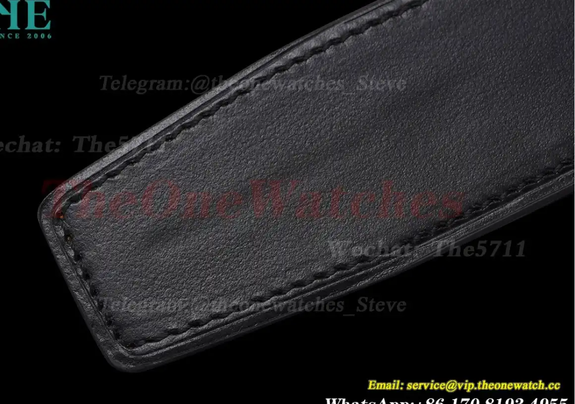 Silver Hermes SS Buckle on Black Leather Belt 3.8cm