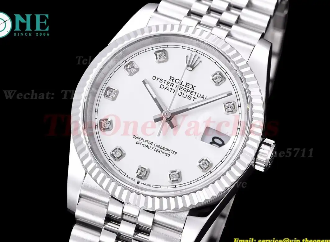 Datejust 126234 36mm Jubilee 904L SS SS White Dia GMF VR3235