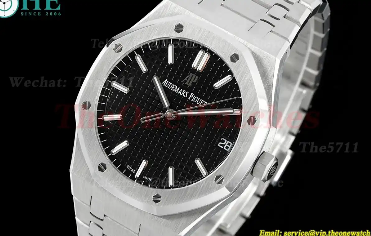 Royal Oak 41mm 15500 SS SS Black Stk APSF A4302 Super Clone