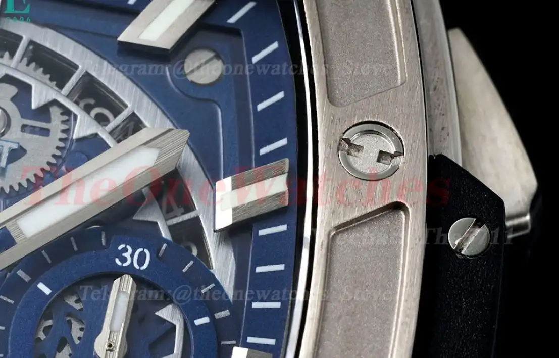 Spirit of Big Bang Chrono 42mm TI RU Blue Skeleton Dial BBF A7750 Mod