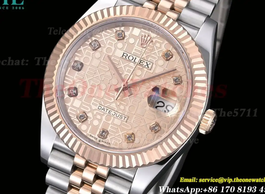 Datejust 126331 41MM RG SS Textured Dial EWEF A3235