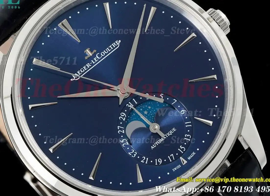 Master Ultra Thin Moonphase SS LE Blue Stk APS A925 Super Clone