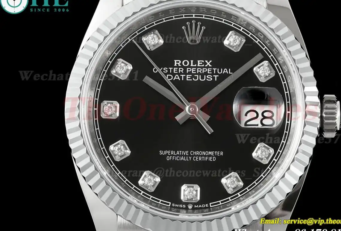 Datejust 126234 36mm Jub SS SS Black Dia JQF VR3235