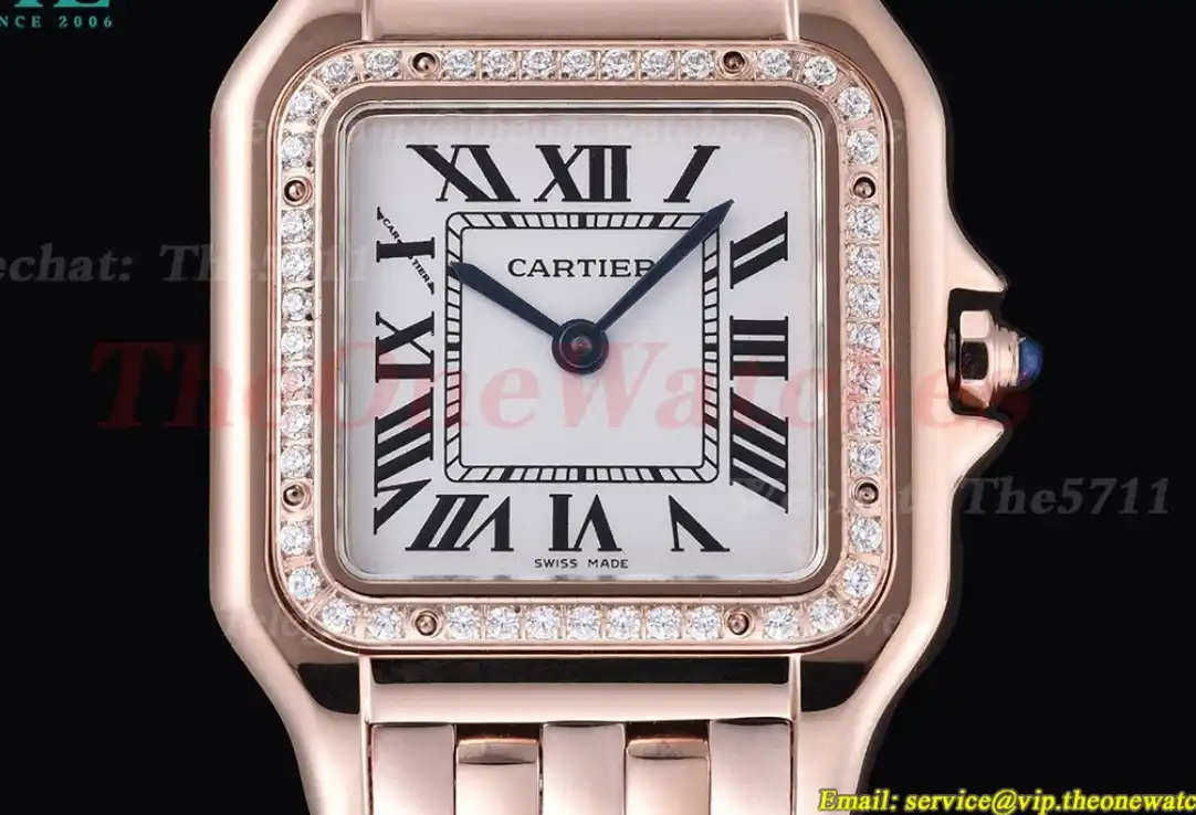 Panthere Secrete De Ladies 27mm Dia RG RG White Dial 8848F Swiss Qtz