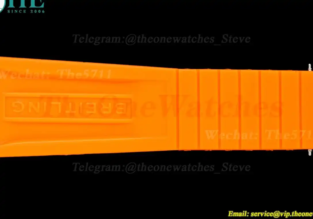 Superocean 42mm SS RU Colorful Dial on Orange Rubber Strap TF A2824