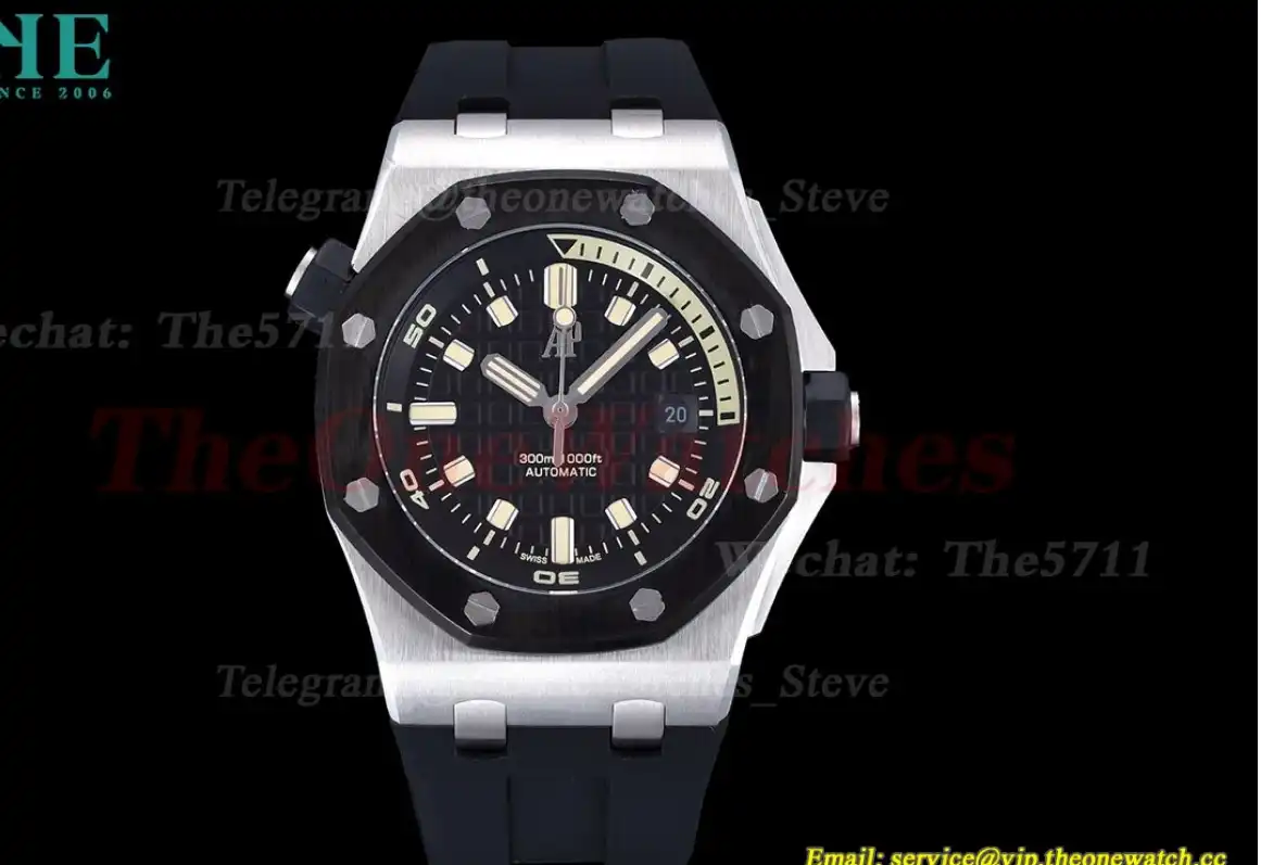 Royal Oak Offshore Diver 15720 42mm SS RU Black Stk GDF MY8215