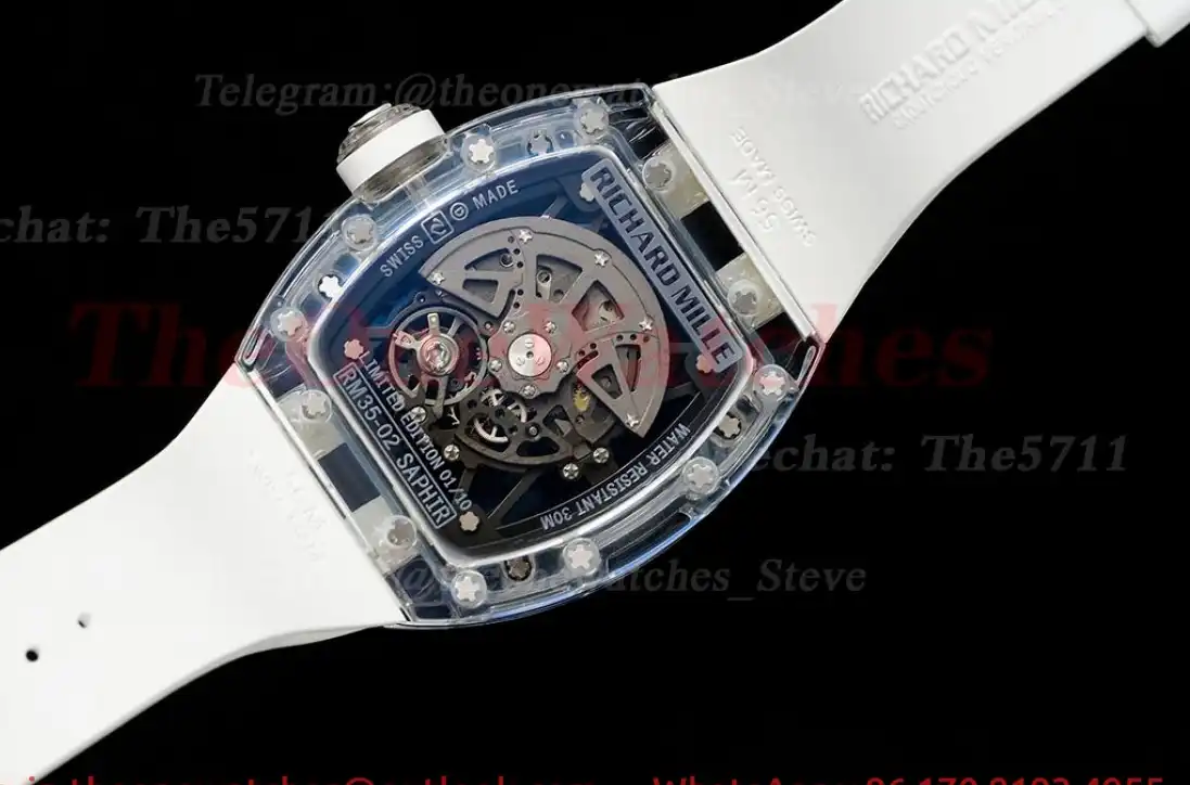 RM035-02 Skeleton Dial on White Strap RMF RMAL1