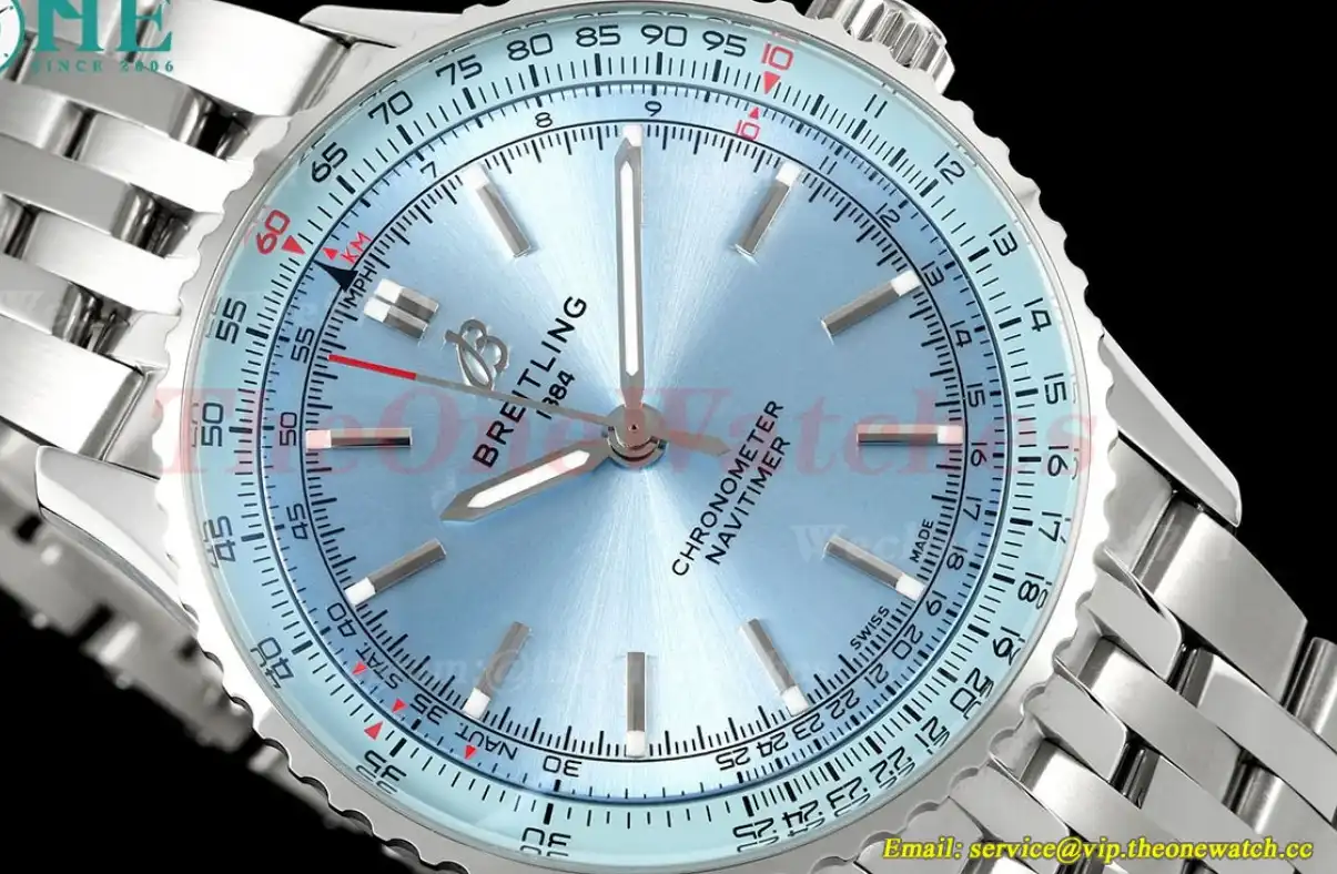 Navitimer 1 2024 41mm Date SS SS Ice Blue Dial TF A2824