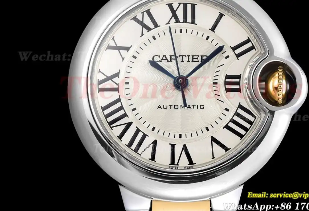 Ballon Bleu De Cartier 33mm YG SS Silver Dial Oyster GDF NH05