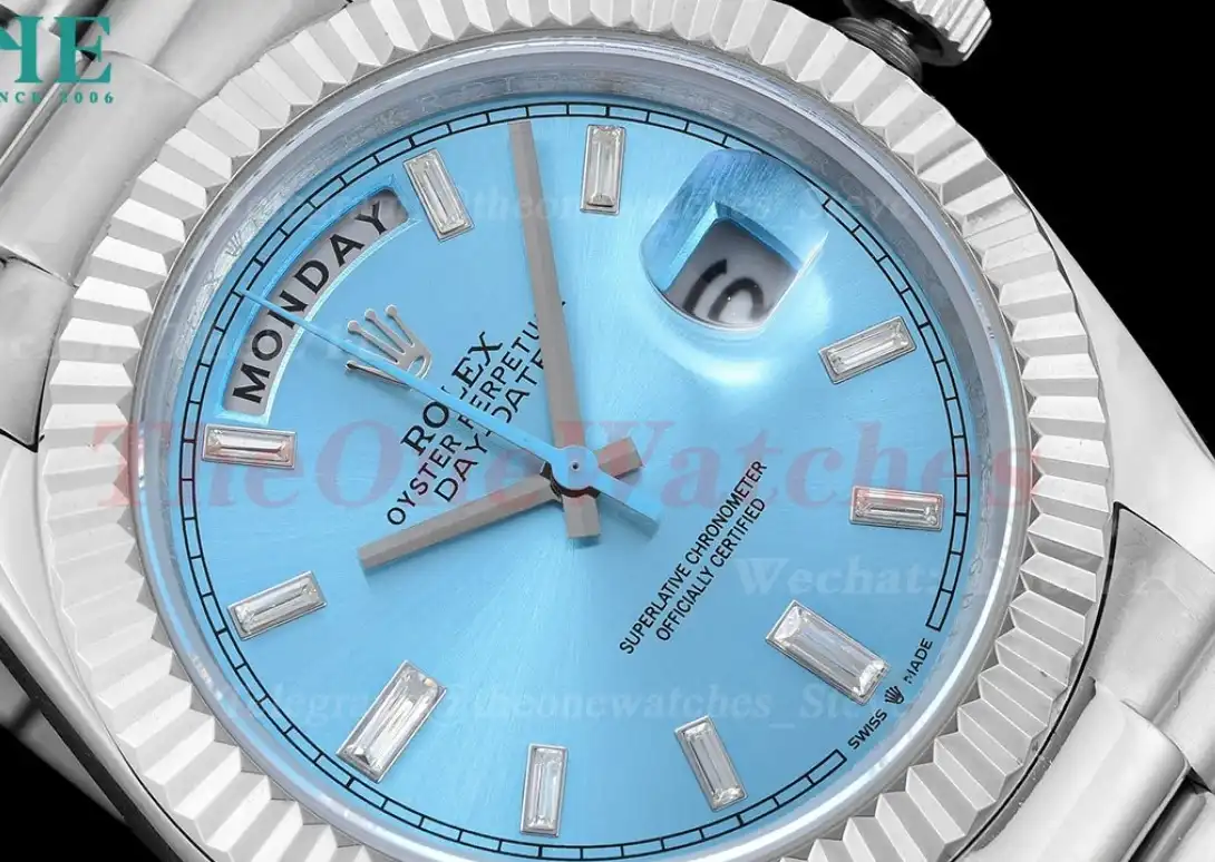 Daydate 40MM SS SS Ice Blue Dia GDF MY8215