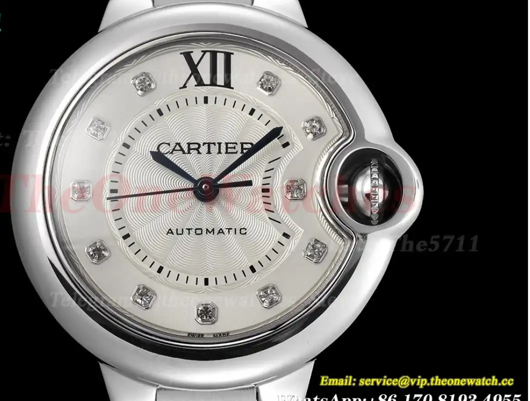 Ballon Bleu De Cartier 33mm SS SS White Diamond GDF NH05