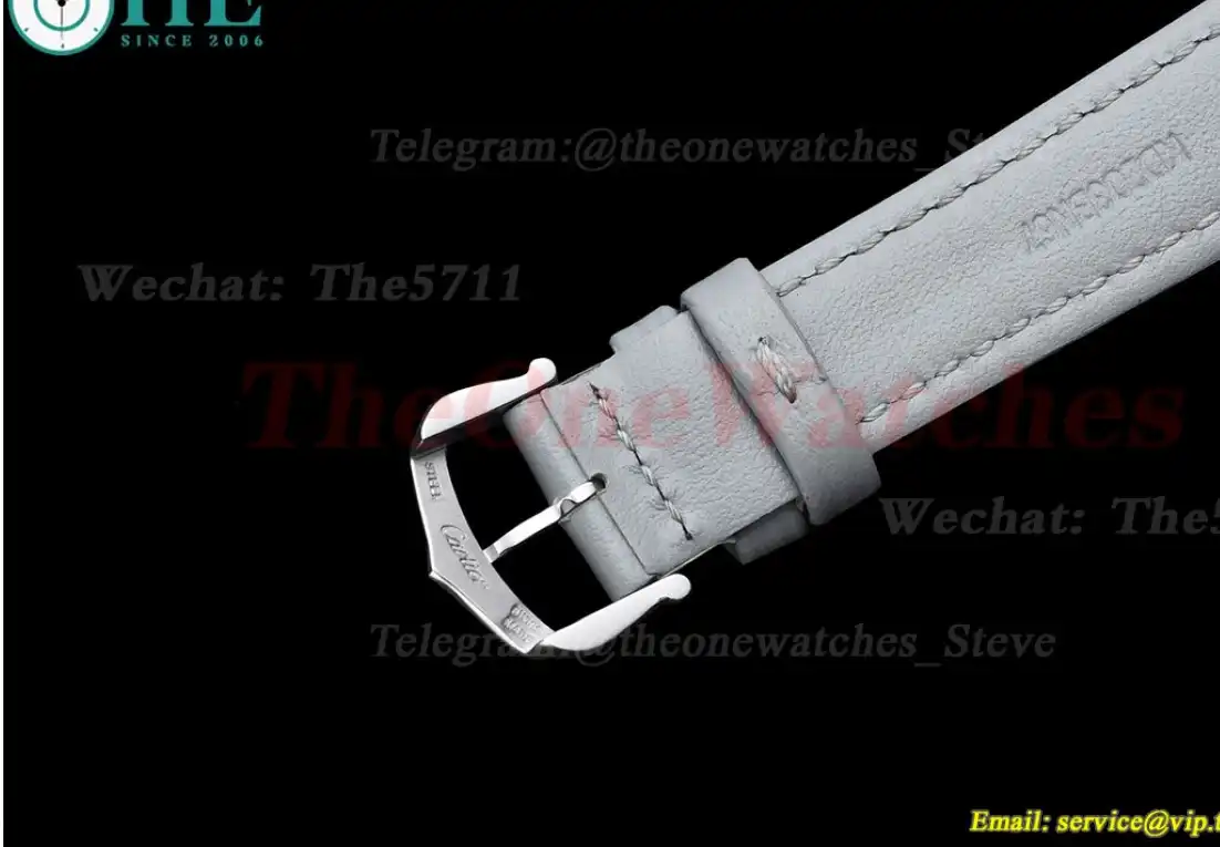 Tank Must Small SS LE White dial On Grey Leather Strap K11F Quartz