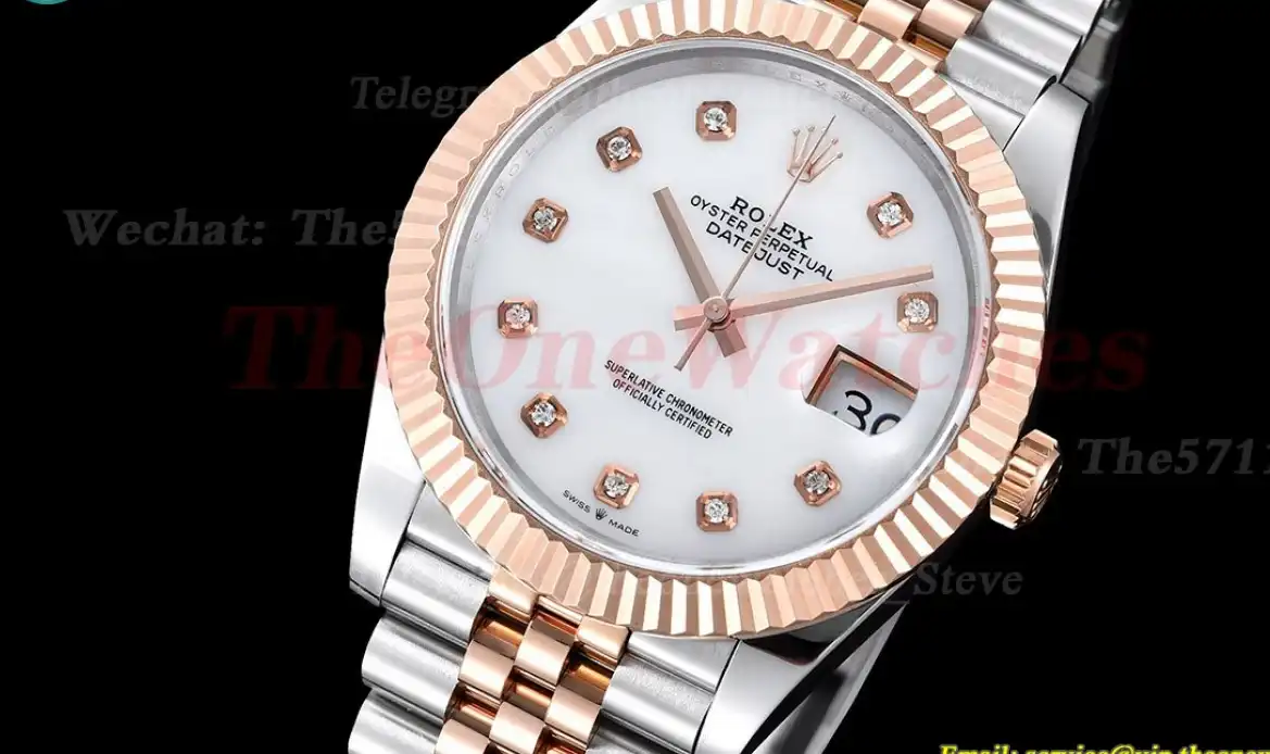 Datejust 126231 36mm White Dia SS RG GMF A2824