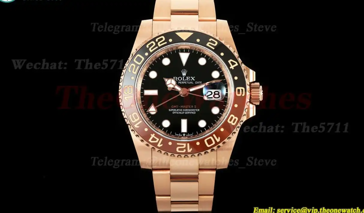 GMT Master II 126715 Oys 40mm RG RG Black Dial EWEF V2 SH3285