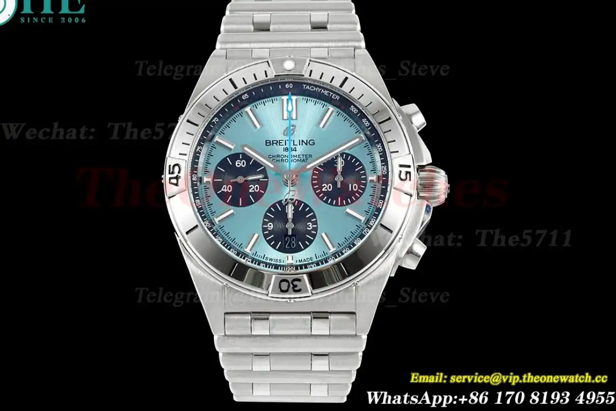 Chronomat B01 42MM SS SS Ice Blue Stk TF A7750