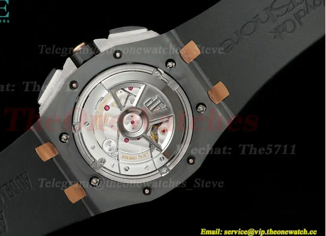 Royal Oak Offshore 26405CE 44mm RG Cer RU Black Dial TKF A7750