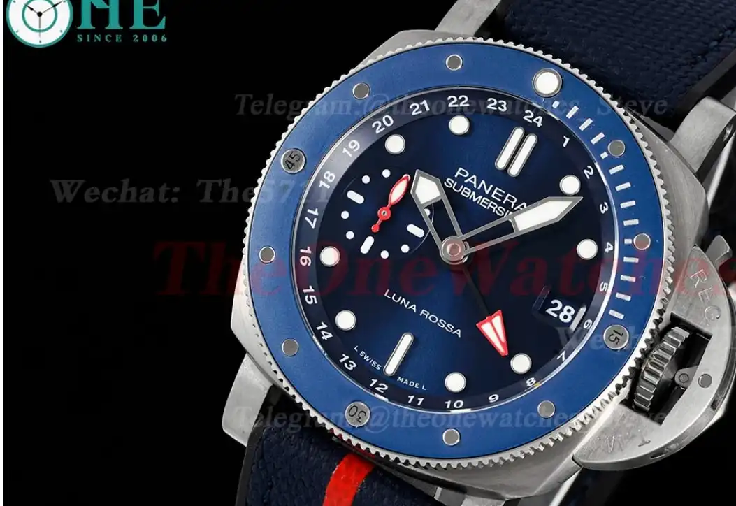 Submersible PAM1507 Luna Rossa 42mm SS RU Blue Dial VSF P900