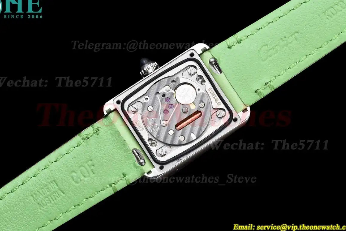 Tank Must Small SS LE White dial On Green Leather Strap K11F Quartz