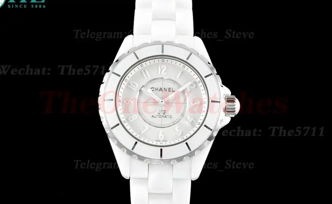 J12 38mm White Ceramic Cer White Num HTF A2892