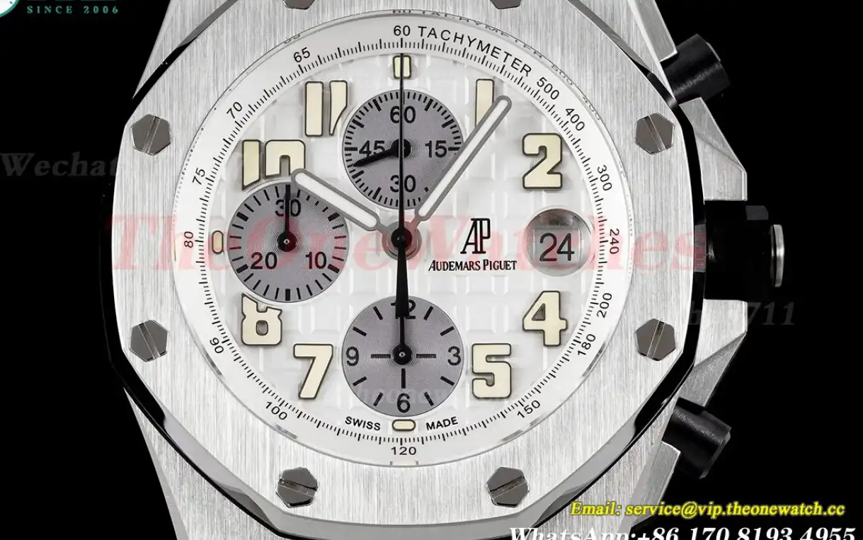 Royal Oak Offshore 42mm SS SS White Grey APF A7750