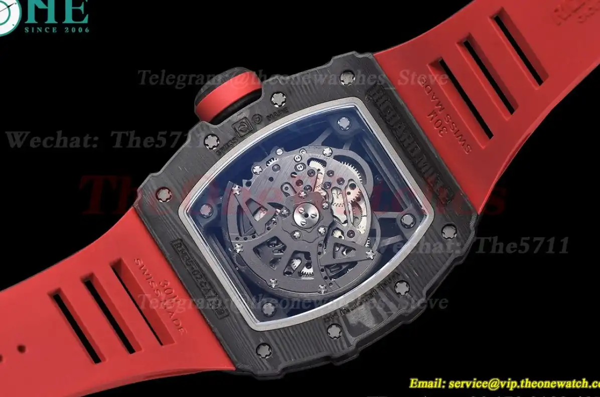 RM035-02 NTPT RU Skeleton Dial on Red Strap ZF V5 NH05A