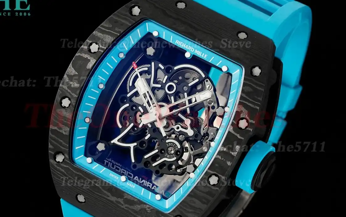 RM055 Yas Marina Circuit Blue NTPT RU Skeleton Dial ZF RMUL2 Super Clone