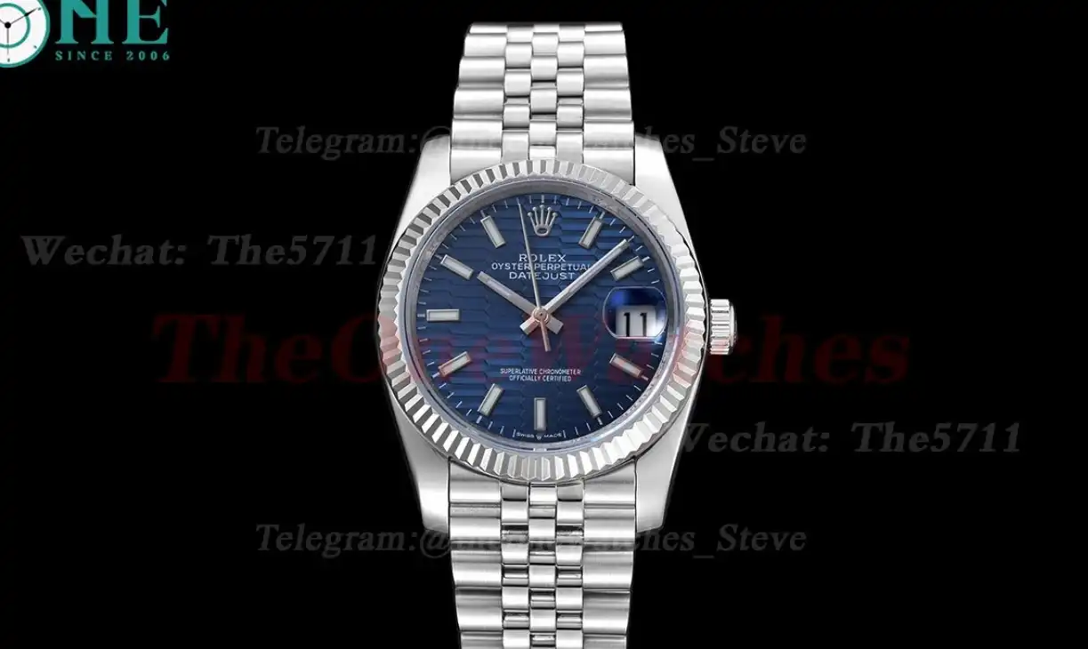 Datejust 126234 36mm Jub SS SS Blue Textured Dial GDF MY8215