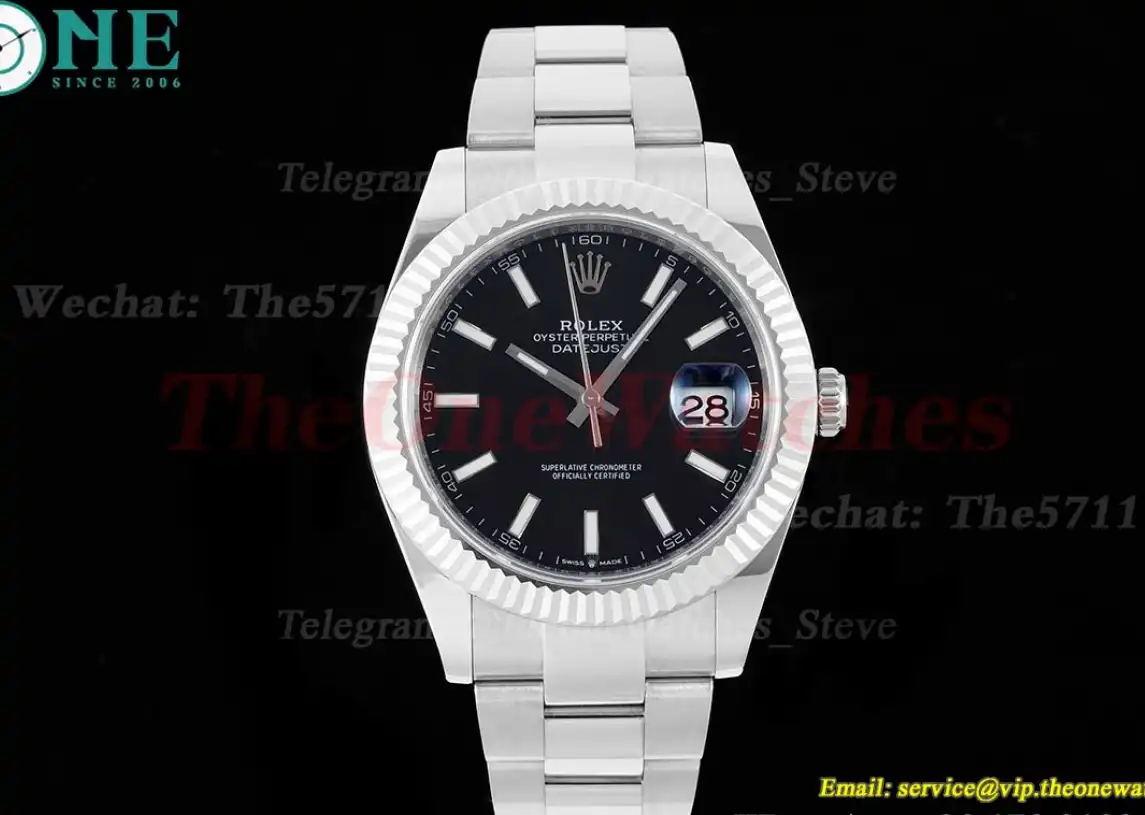 Datejust 126334 41mm SS SS Black Stk EWEF A3235