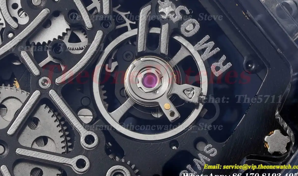 RM055 Transparent  Skeleton Dial on Transparent  Rubber strap Sonic Clone RMUL2