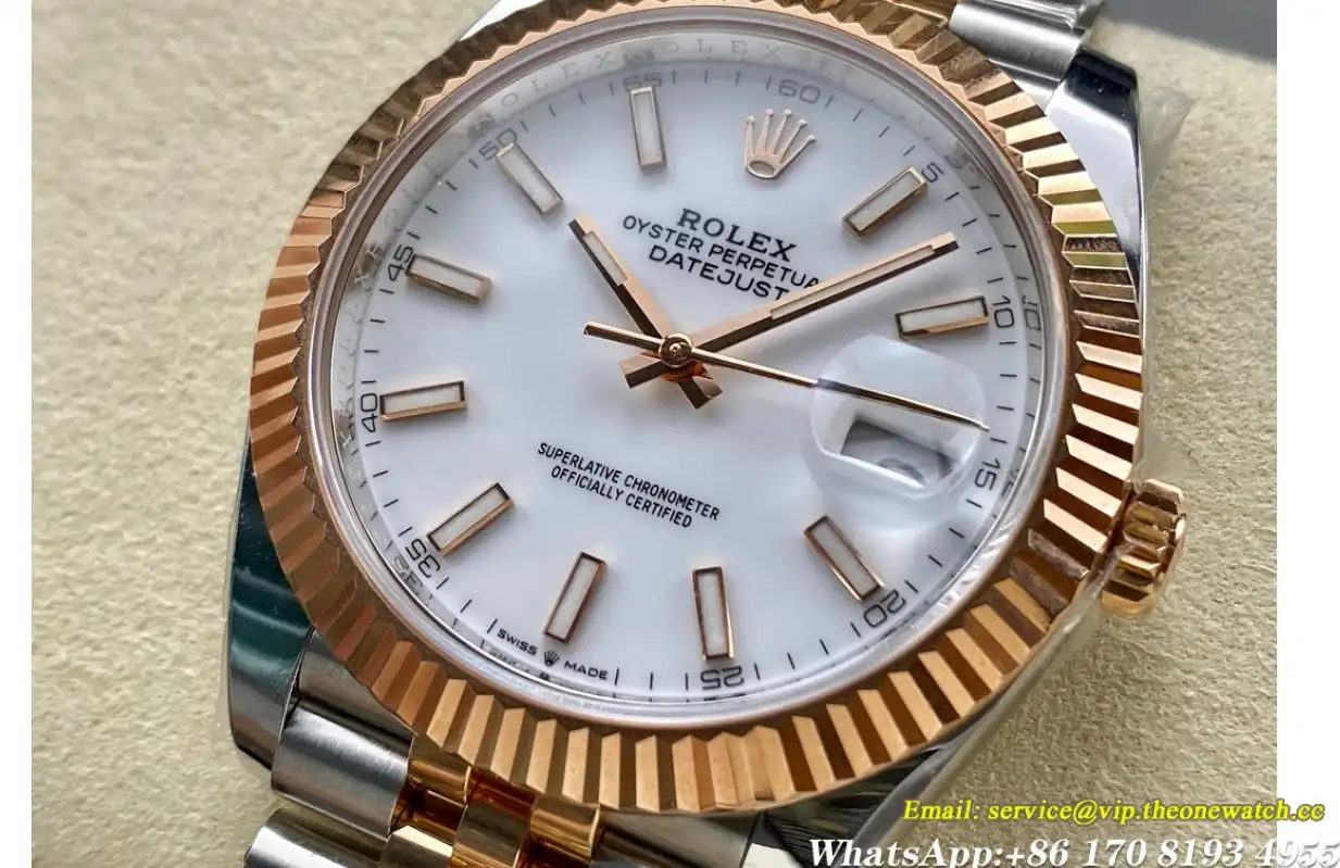 Datejust 126331 41mm Jub RG SS White Stk ARF SH3235(Tungsten Heavy Version)