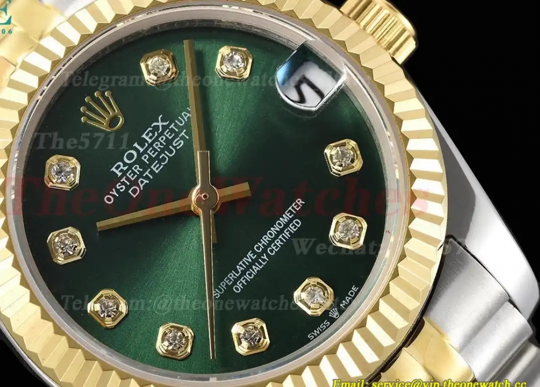 Datejust 31mm 278273 YG SS Green Dia GDF MY8215