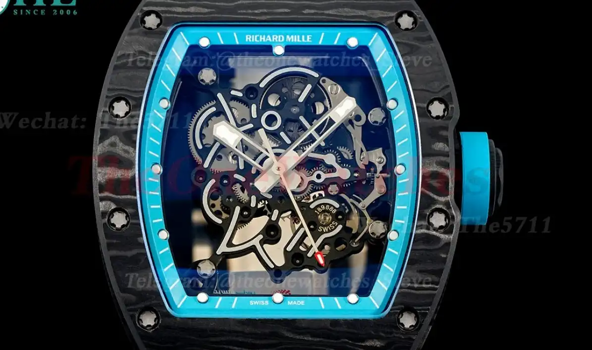 RM055 Blue NTPT RU Skeleton Dial UOKF RMUL2 Super Clone