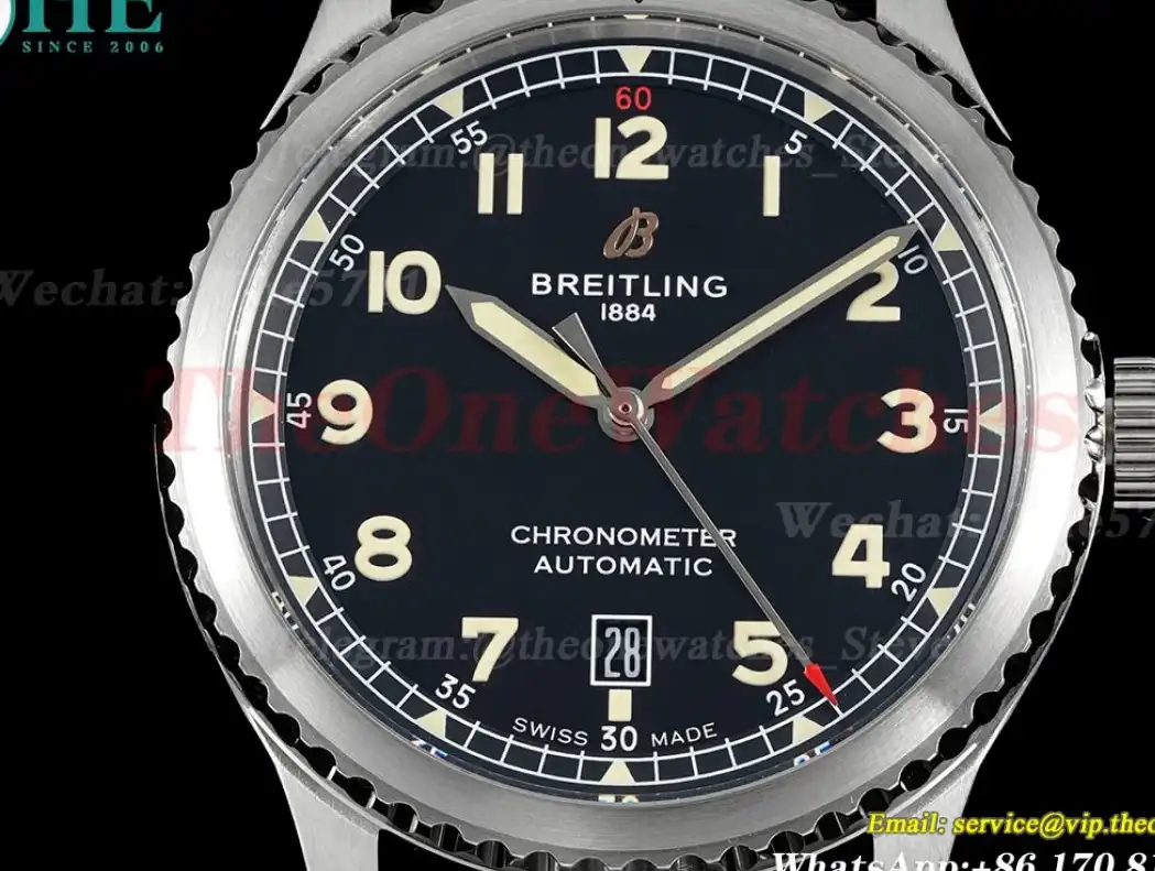 Aviator 8 41mm SS LE Black Dial TF A2824