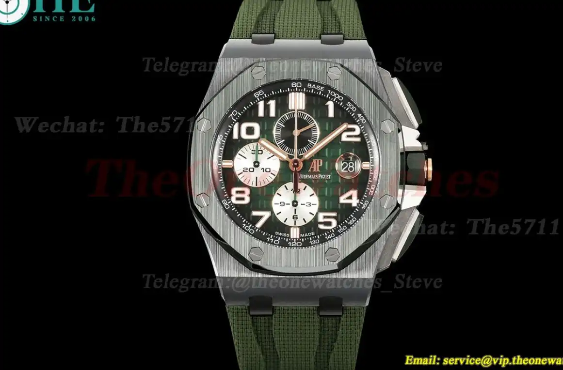 Royal Oak Offshore 26405CE 44mm SS RU Green Dial TKF A7750