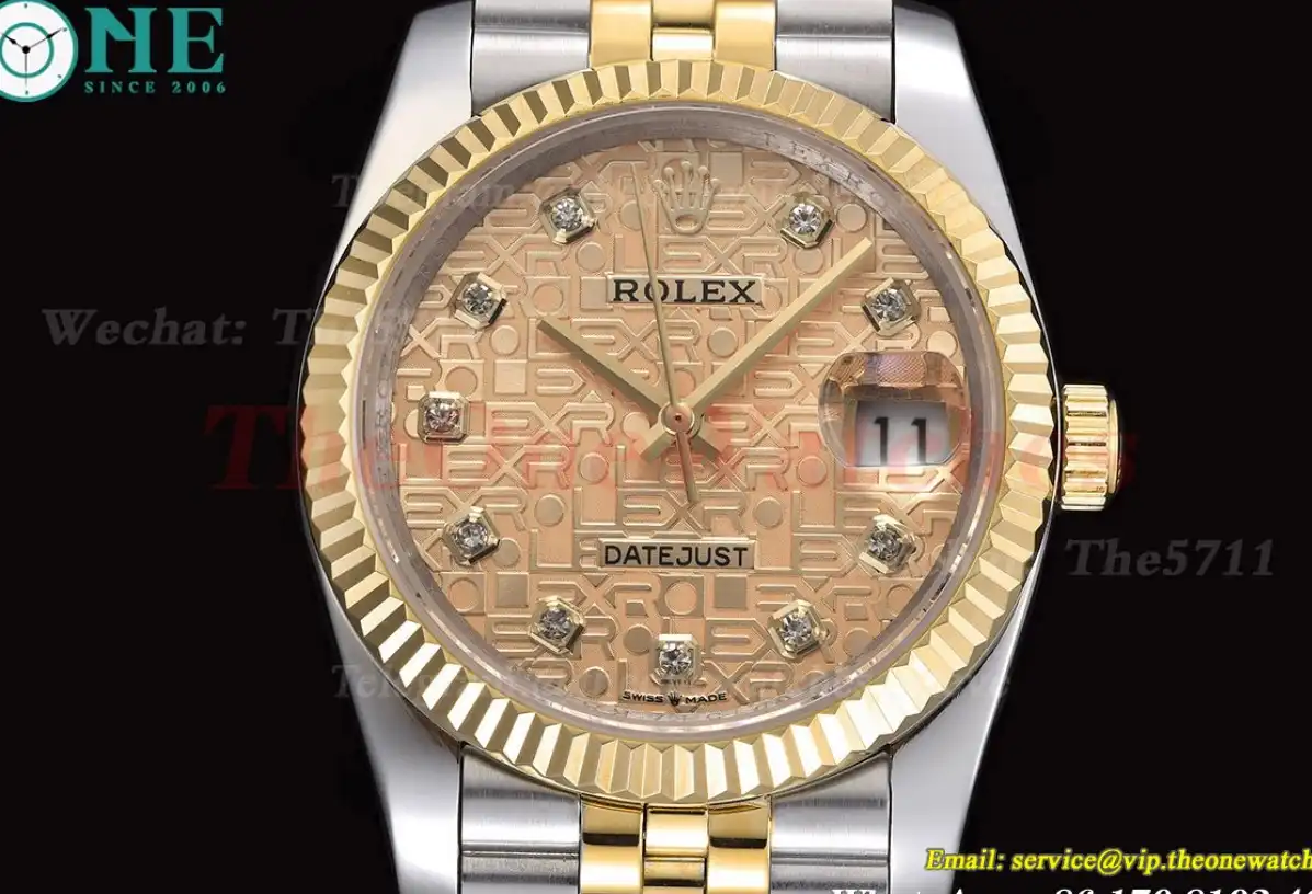 Datejust 126233 36mm Jub SS YG Textured Dial Rmn GDF MY8215