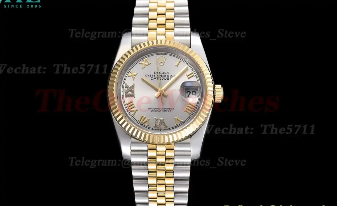 Datejust 126233 36mm Jub SS YG Silver Rmn GDF MY8215