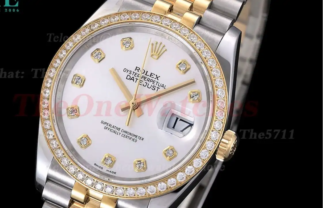 Datejust 126233 36MM YG SS White DIal EWEF A3235