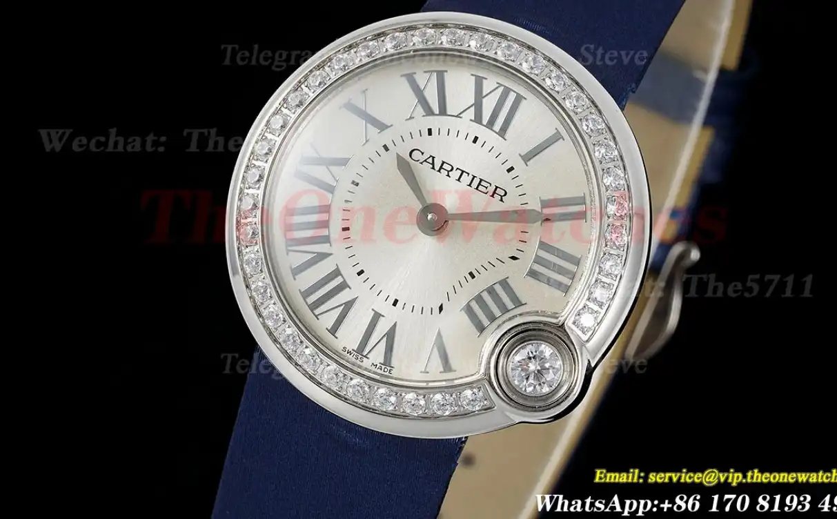 Ballon Blanc Ladies 30mm Dia SS SA Silver Dial AF Quartz