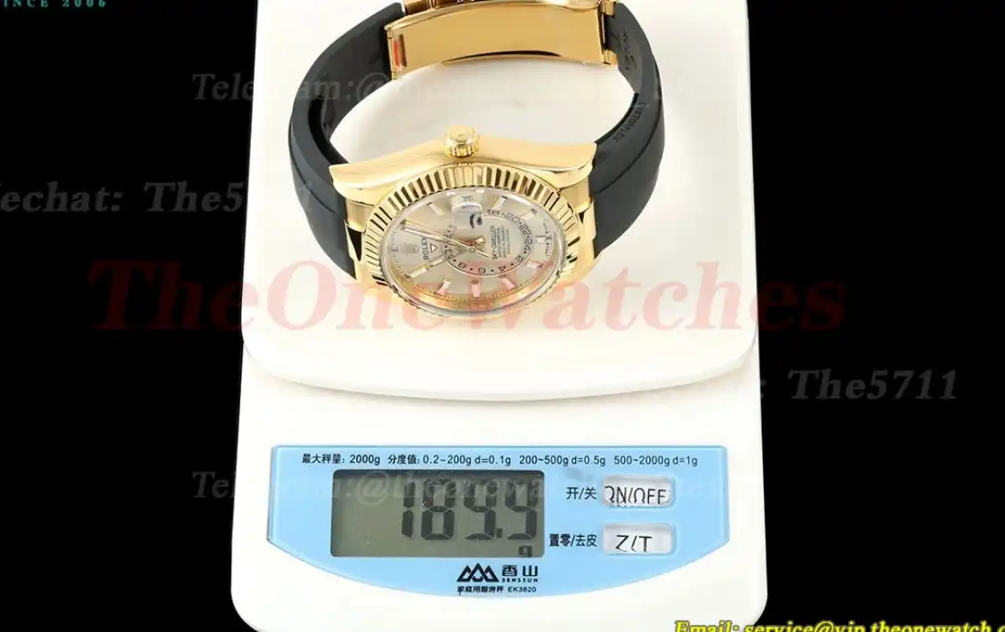 SkyDweller 336238 42mm YG RU Gold Dial ZF A2824(Tungsten Heavy Version)