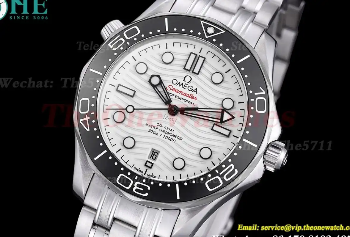 Seamaster 300m 42mm SS SS White GDF MY8215