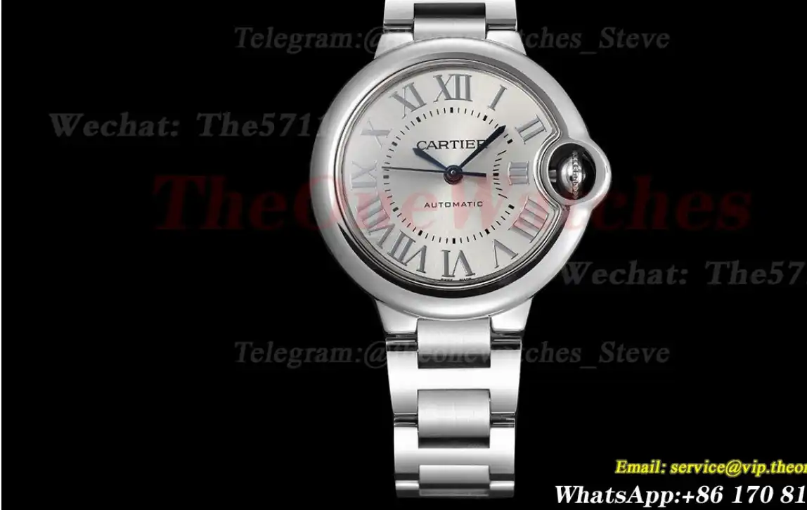 Ballon Bleu De Cartier 33mm SS SS White Rmn Oyster GDF NH05