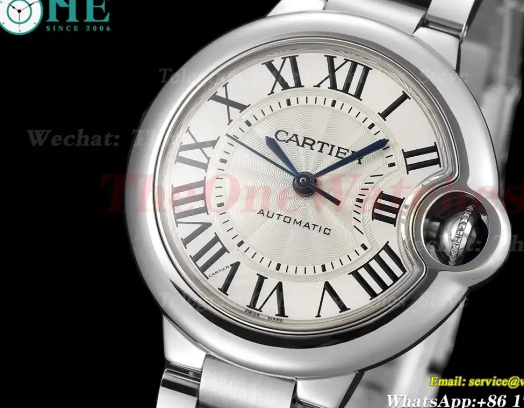 Ballon Bleu De Cartier 33mm SS SS White Dial Oyster GDF NH05