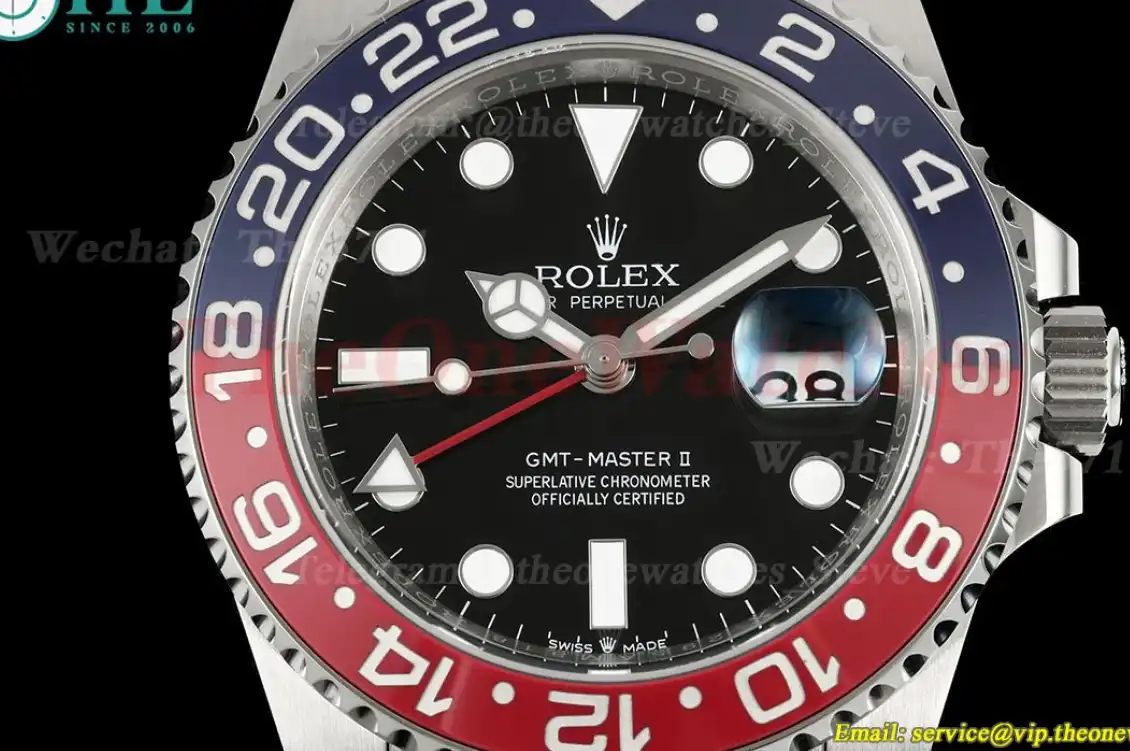 GMT Master II 126710 Pepsi Oys 40mm SS SS Black Dial EWEF V2 SH3285