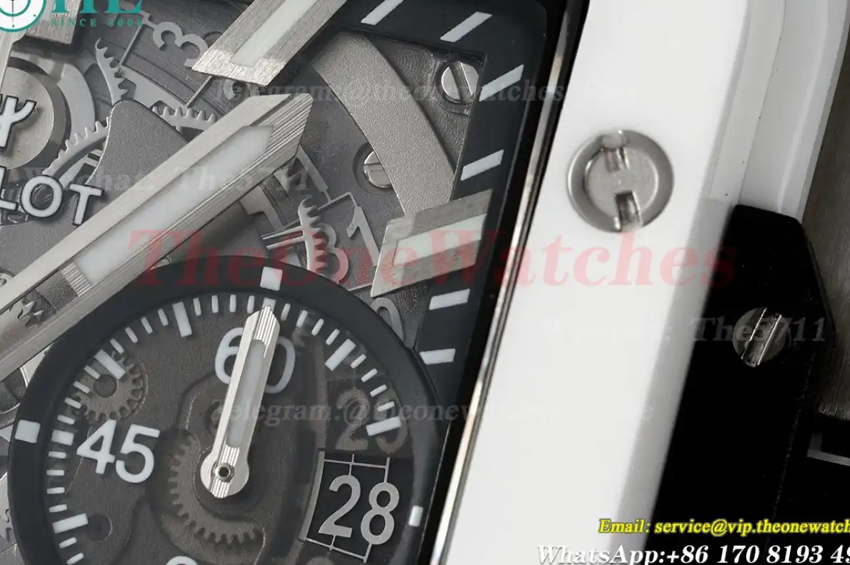 Square Bang Unico 42mm White Cer RU Skeleton Dial BBF HUB1280A