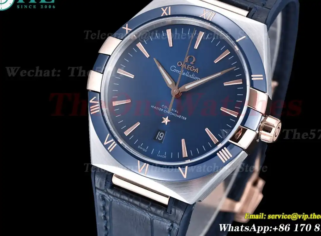 Constellation 41mm Ceramic RG LE Blue Dial GDF MY8215