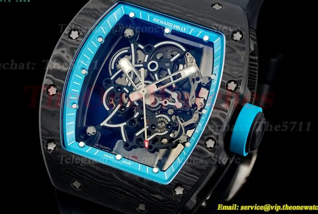 RM055 Blue NTPT RU Skeleton Dial UOKF RMUL2 Super Clone