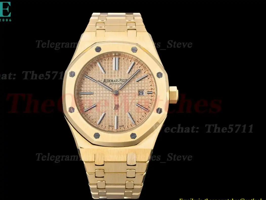 Royal Oak 15202 41mm YG YG Rose Gold Dial GDF MY8215