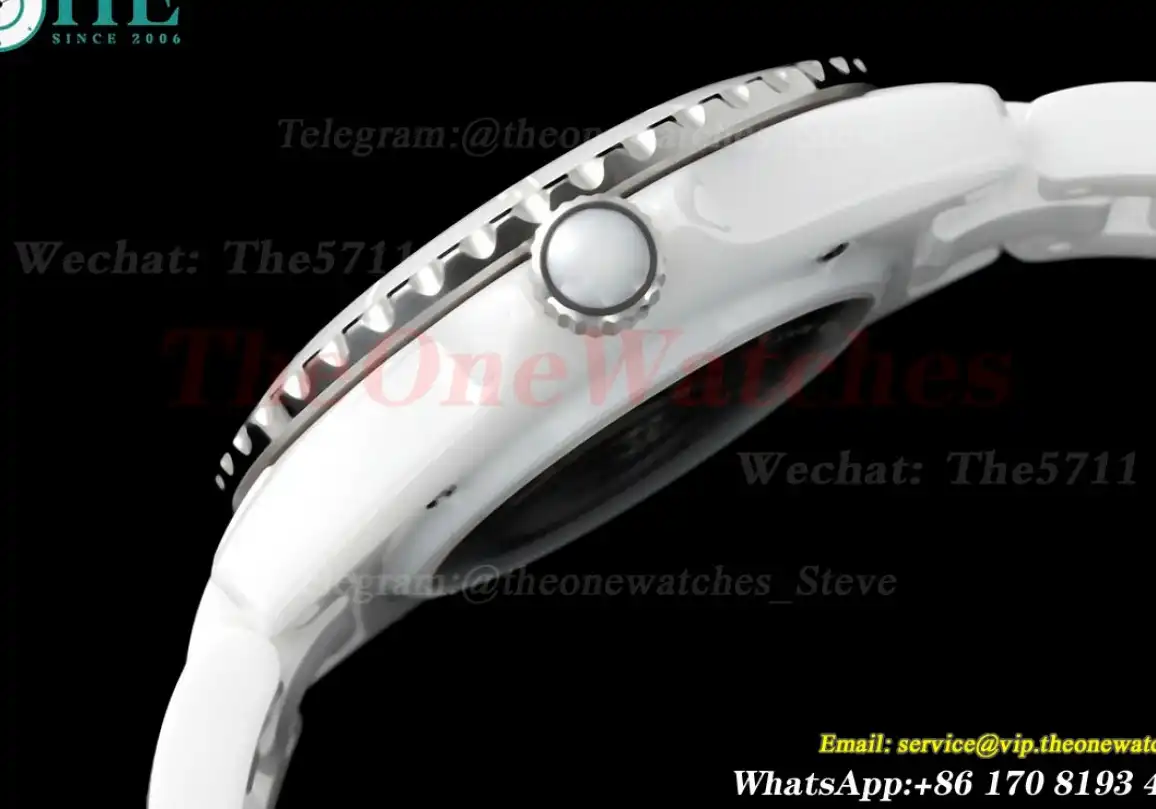 J12 38mm White Ceramic Cer White Num HTF A21.1