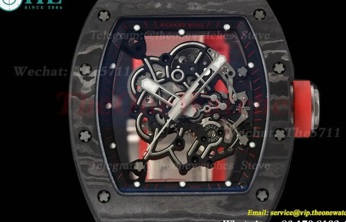 RM055 Red NTPT RU Skeleton Dial APS RMUL2 Super Clone