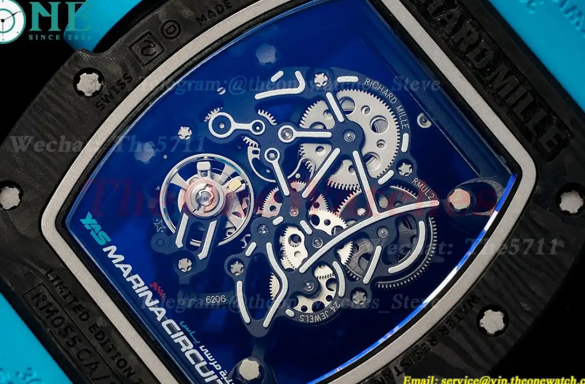 RM055 Yas Marina Circuit Blue NTPT RU Skeleton Dial ZF RMUL2 Super Clone